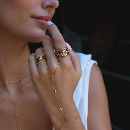 'Voor altijd' Link Kristal & Gouden Ring