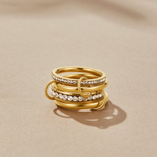 'Voor altijd' Link Kristal & Gouden Ring