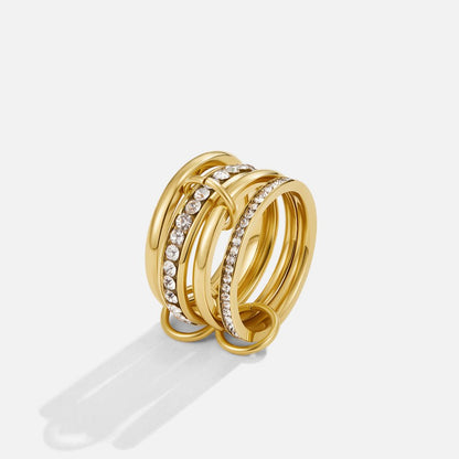 'Voor altijd' Link Kristal & Gouden Ring