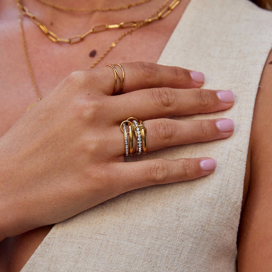 'Voor altijd' Link Kristal & Gouden Ring