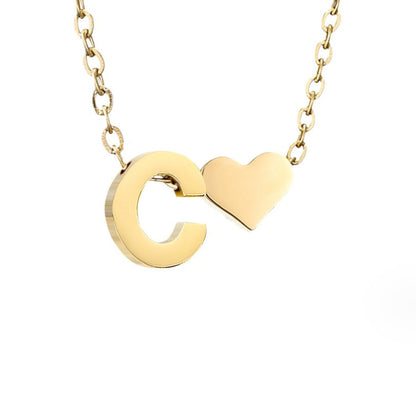 Eeuwige Liefde & Brief Gold Necklace