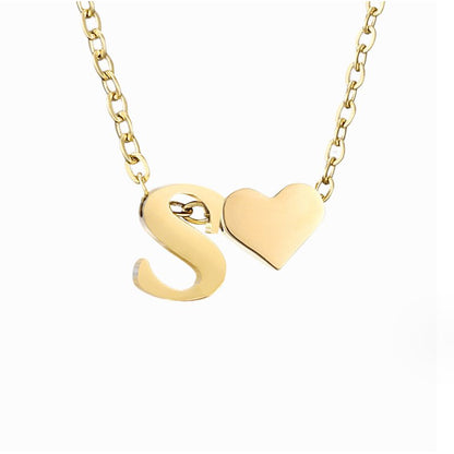 Eeuwige Liefde & Brief Gold Necklace