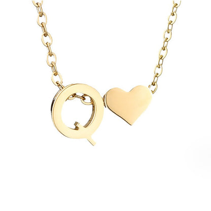 Eeuwige Liefde & Brief Gold Necklace