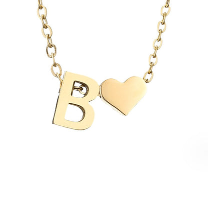 Eeuwige Liefde & Brief Gold Necklace