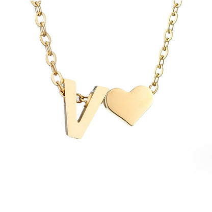 Eeuwige Liefde & Brief Gold Necklace