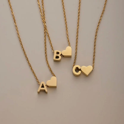 Eeuwige Liefde & Brief Gold Necklace