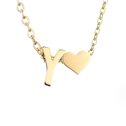 Eeuwige Liefde & Brief Gold Necklace