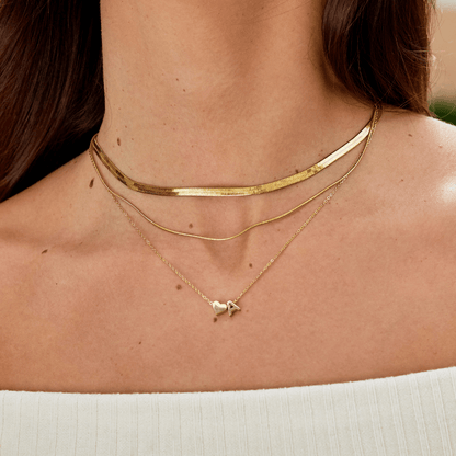 Eeuwige Liefde & Brief Gold Necklace
