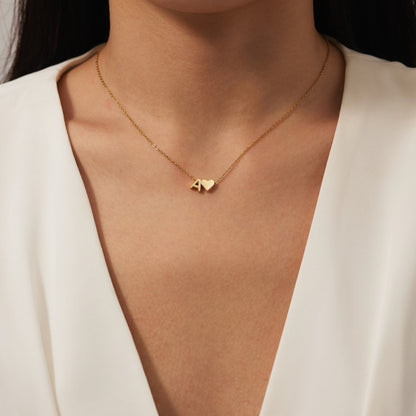 Eeuwige Liefde & Brief Gold Necklace