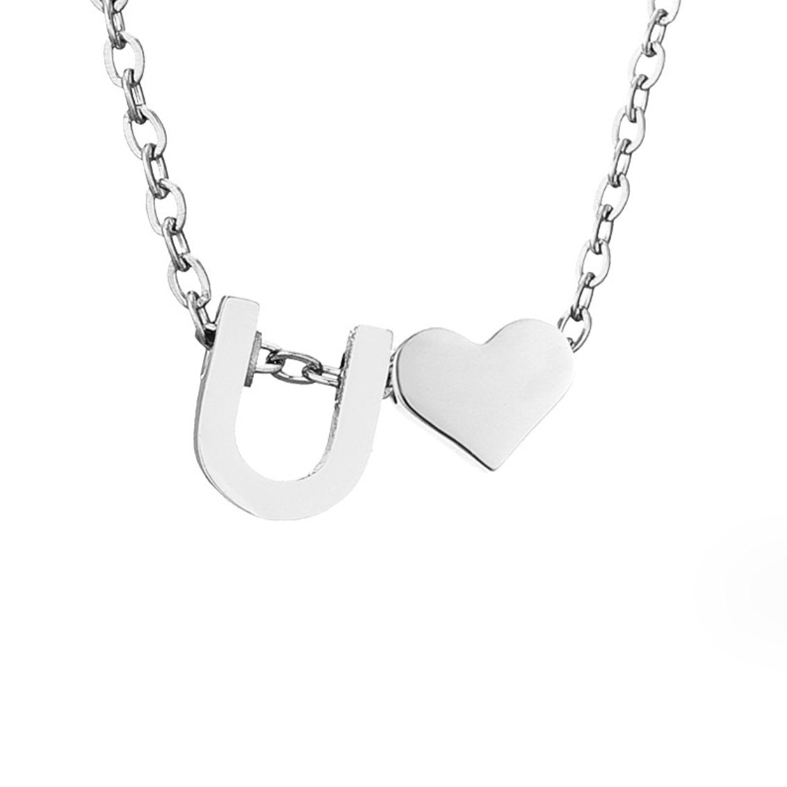 Voor altijd Liefde & Brief Zilveren Ketting
