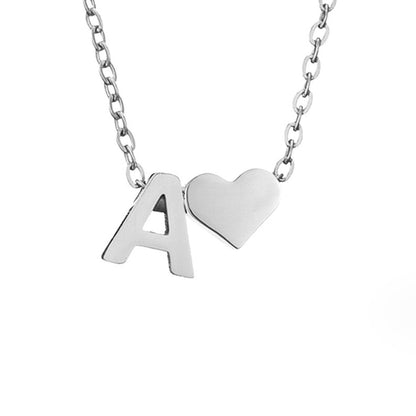 Voor altijd Liefde & Brief Zilveren Ketting