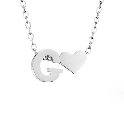 Voor altijd Liefde & Brief Zilveren Ketting