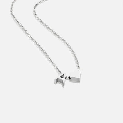 Voor altijd Liefde & Brief Zilveren Ketting