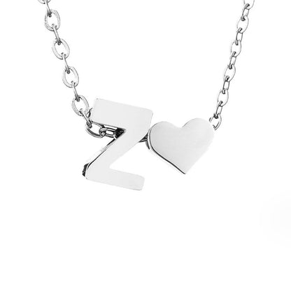 Voor altijd Liefde & Brief Zilveren Ketting