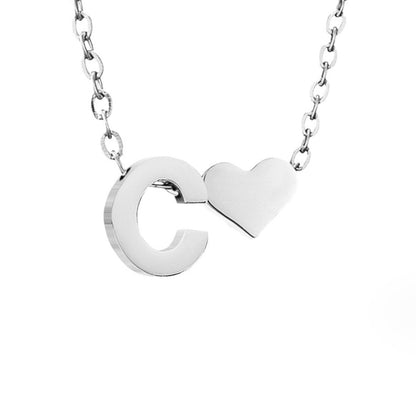 Voor altijd Liefde & Brief Zilveren Ketting