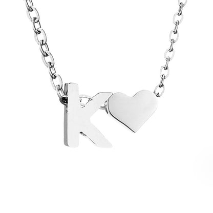 Voor altijd Liefde & Brief Zilveren Ketting