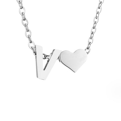 Voor altijd Liefde & Brief Zilveren Ketting
