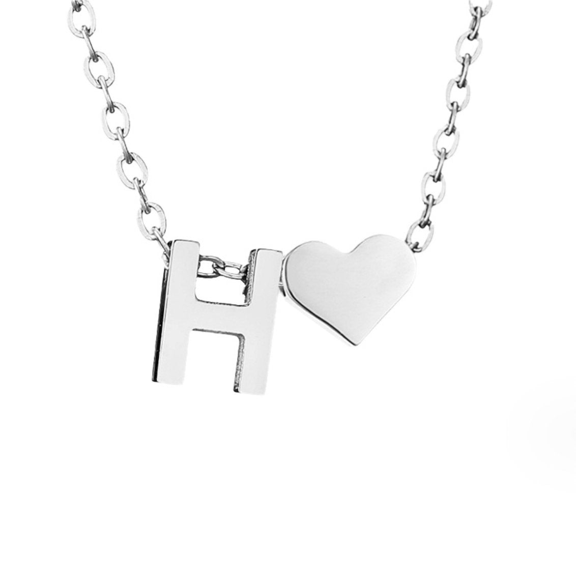 Voor altijd Liefde & Brief Zilveren Ketting