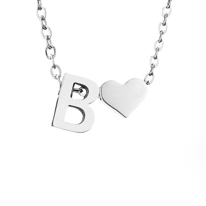Voor altijd Liefde & Brief Zilveren Ketting