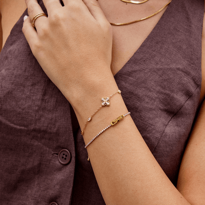Vierbladige Klaver Kristallen Armband
