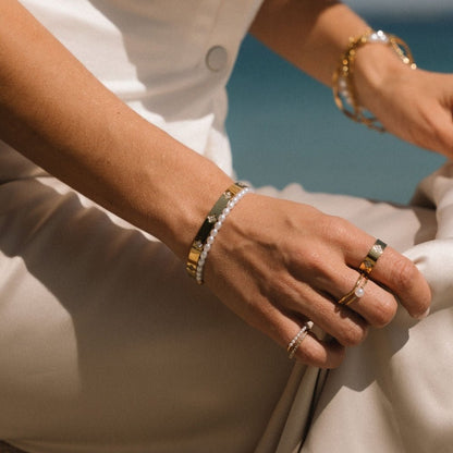 Gouden Klaver Bangle