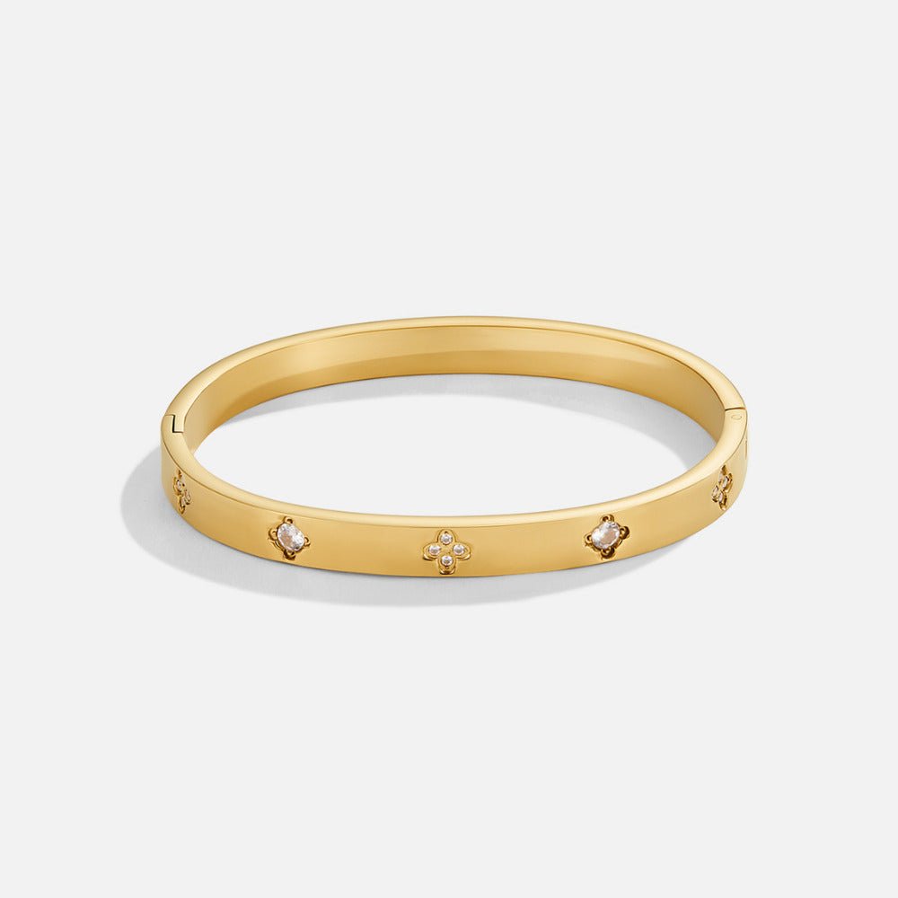 Gouden Klaver Bangle