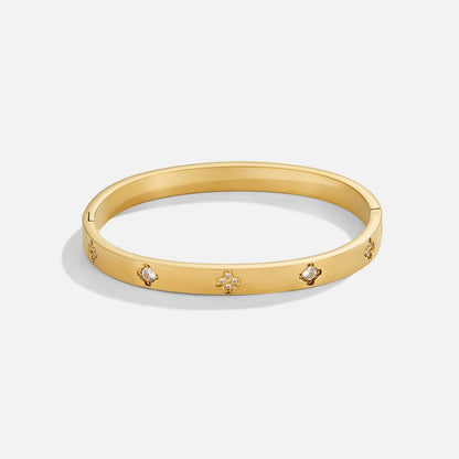 Gouden Klaver Bangle