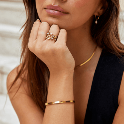 Gouden Blad Ring