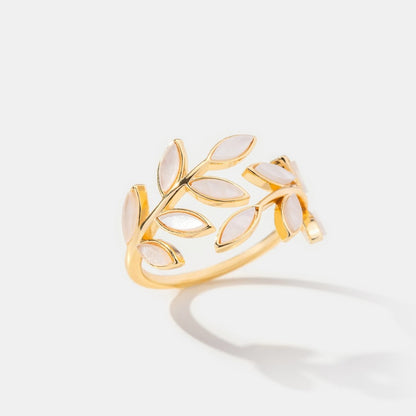 Gouden Leaf Motif Ring