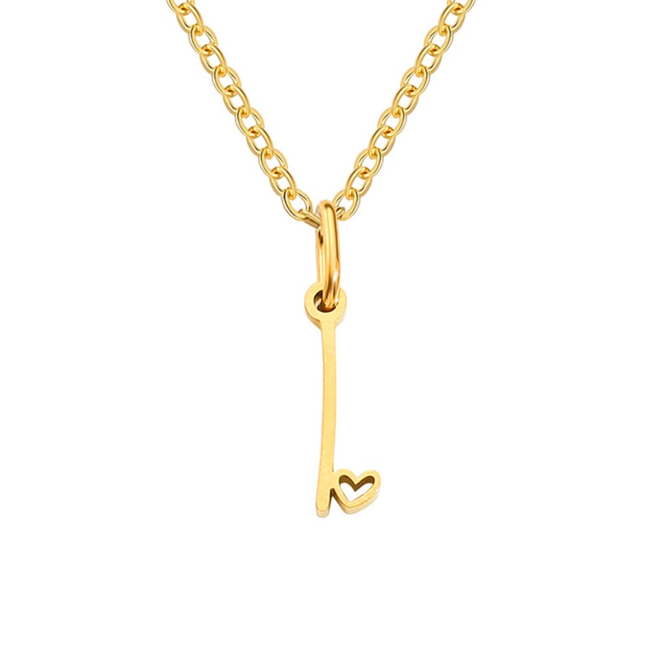 Gouden Letter Hart Ketting