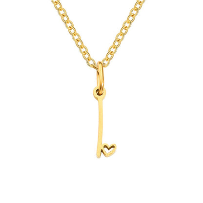 Gouden Letter Hart Ketting