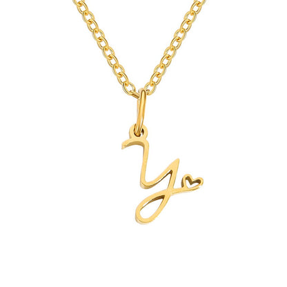 Gouden Letter Hart Ketting