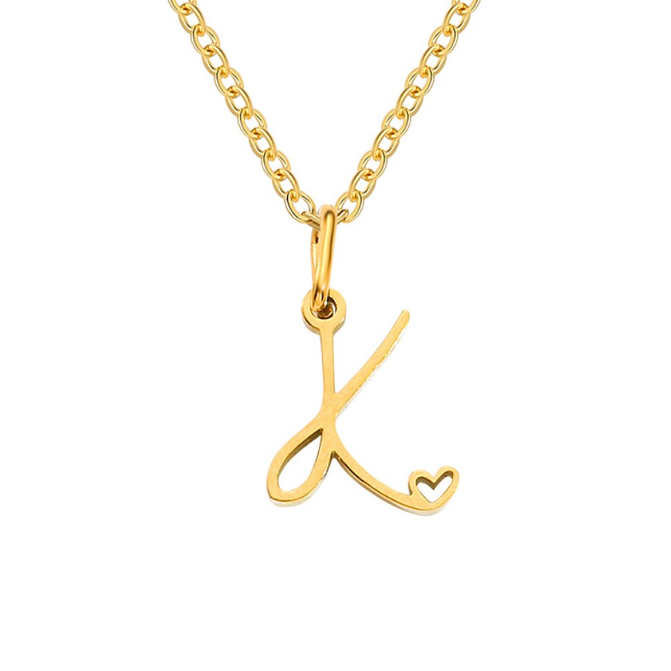 Gouden Letter Hart Ketting