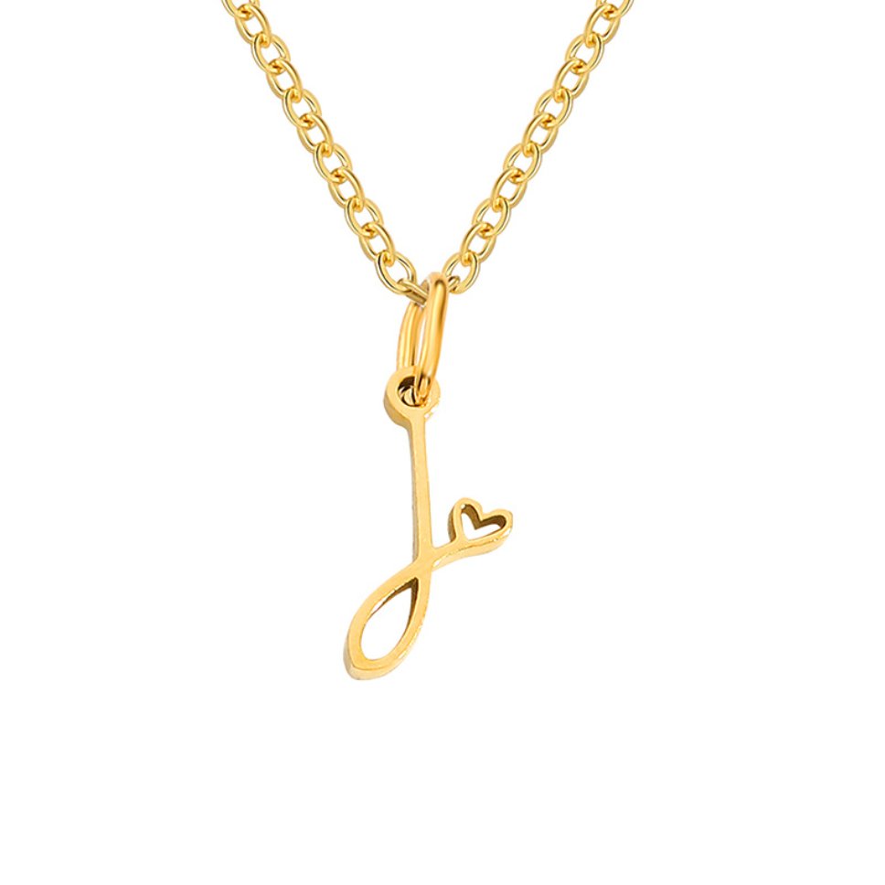 Gouden Letter Hart Ketting