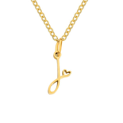 Gouden Letter Hart Ketting