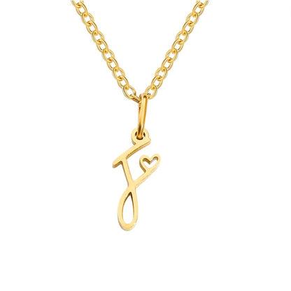 Gouden Letter Hart Ketting