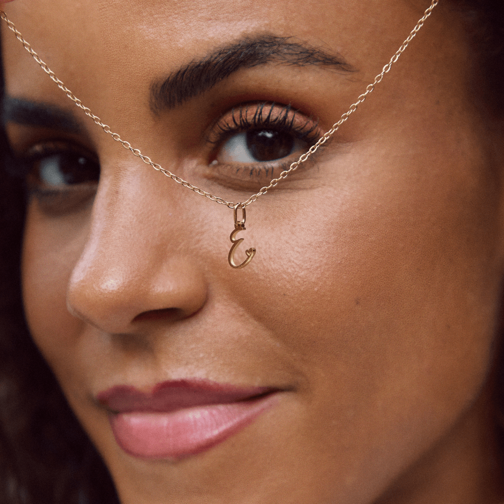 Gouden Letter Hart Ketting