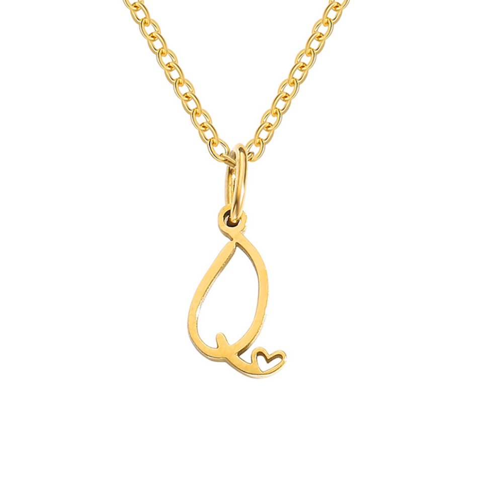 Gouden Letter Hart Ketting