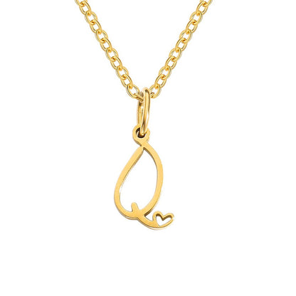 Gouden Letter Hart Ketting