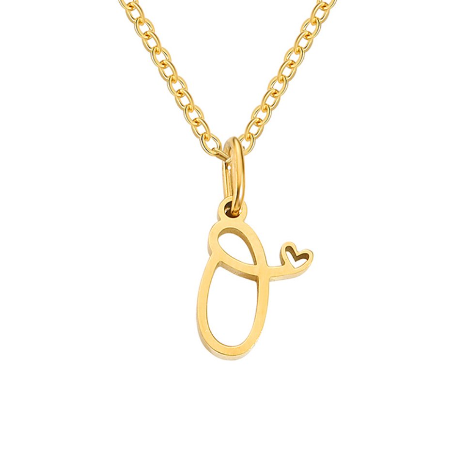 Gouden Letter Hart Ketting