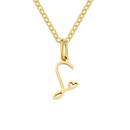 Gouden Letter Hart Ketting