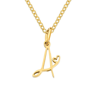 Gouden Letter Hart Ketting