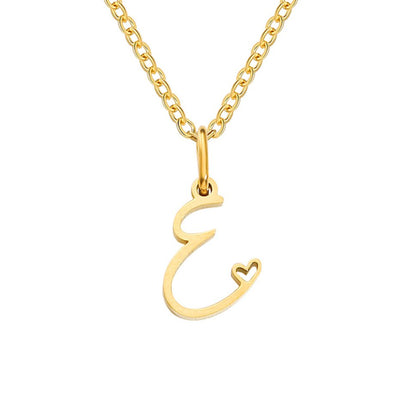 Gouden Letter Hart Ketting