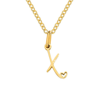 Gouden Letter Hart Ketting