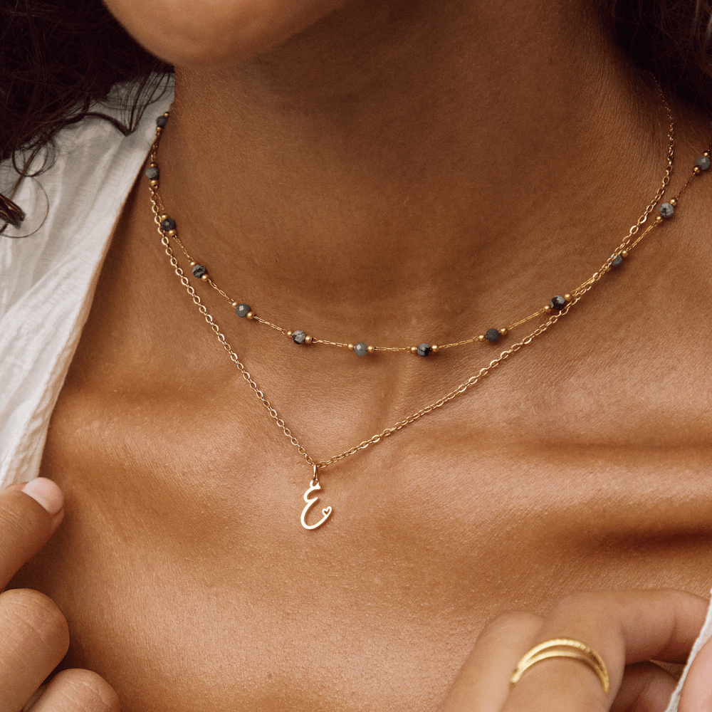 Gouden Letter Hart Ketting