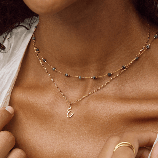 Gouden Letter Hart Ketting
