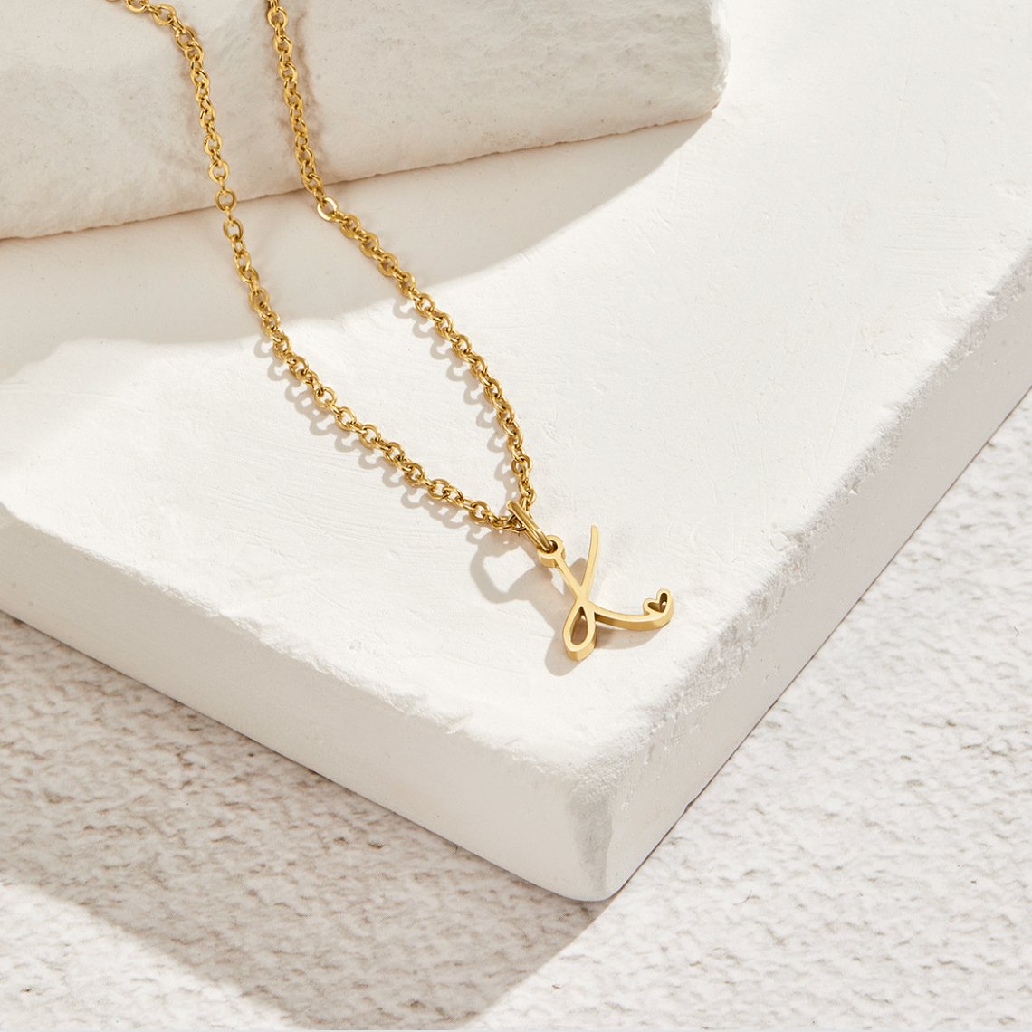 Gouden Letter Hart Ketting