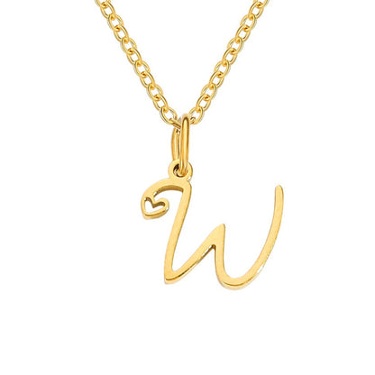 Gouden Letter Hart Ketting