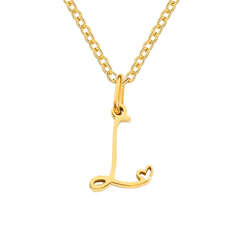 Gouden Letter Hart Ketting