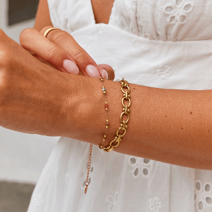 Gouden Schakelarmband